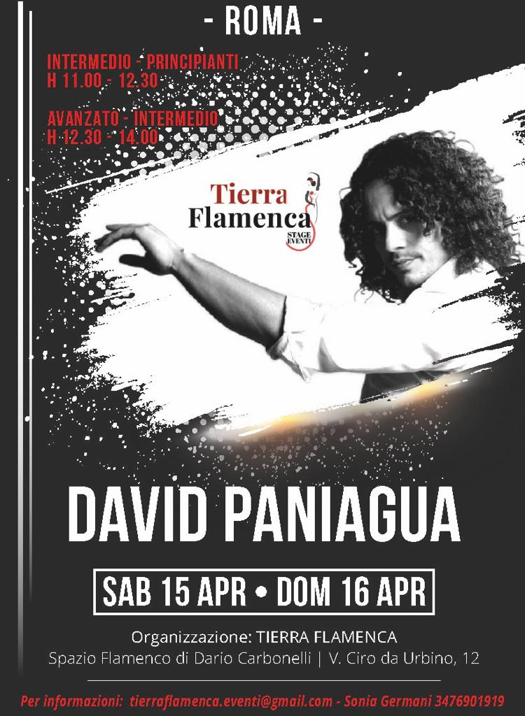 DAVID PANIAGUA stage 15-16 aprile&nbsp;2023